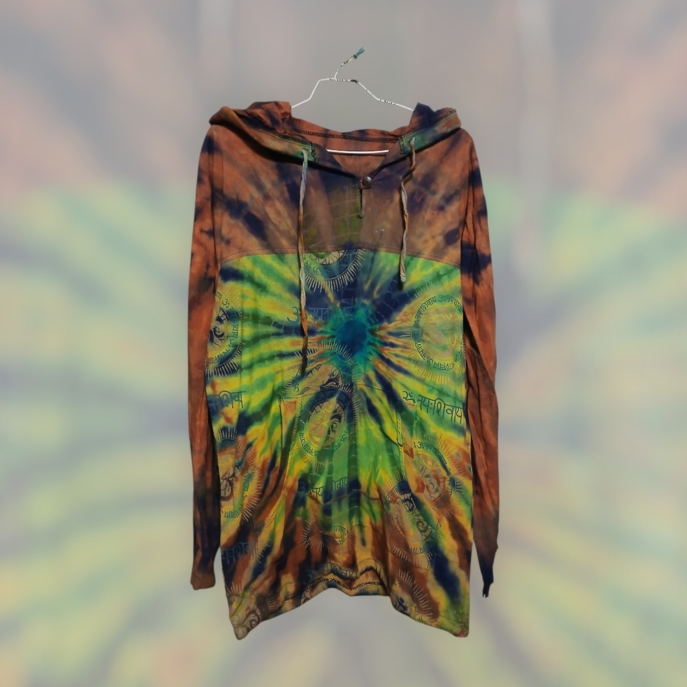 NWOT Tie-Dye Hooded Shirt